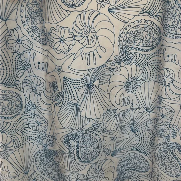 Lilly Pulitzer staples blue, and white sundress and a beautiful seashell design - Picture 6 of 7